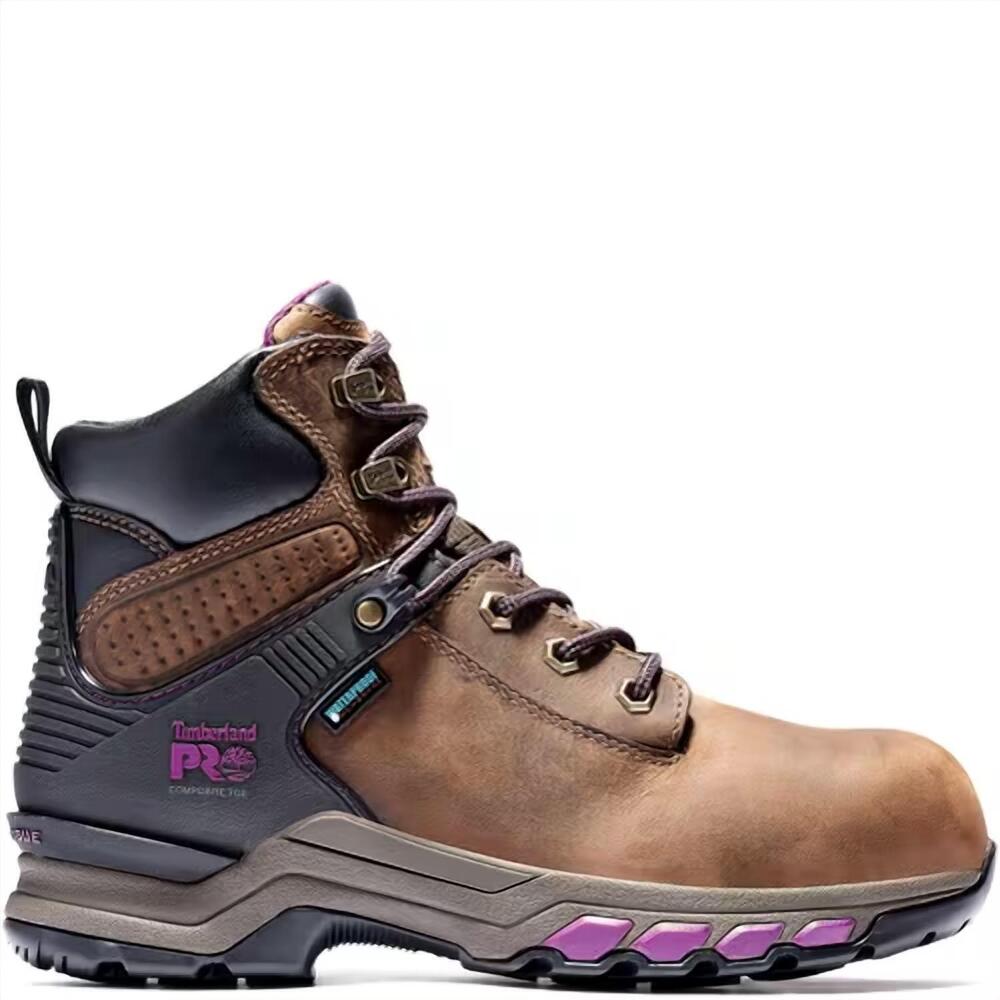 NEW TIMBERLAND women's hypercharge composite safety boots in tan